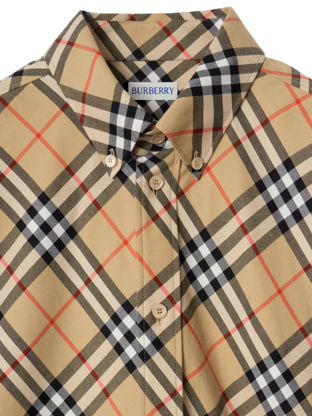 Burberry Check cotton shirt Bruin
