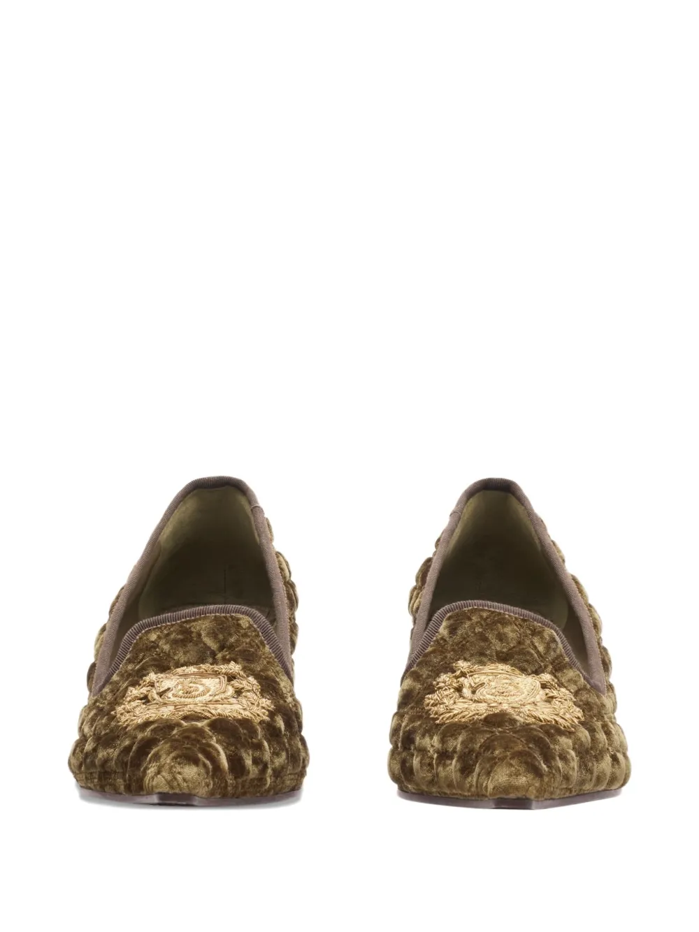 Burberry 55 mm fluwelen gewatteerde pumps Bruin