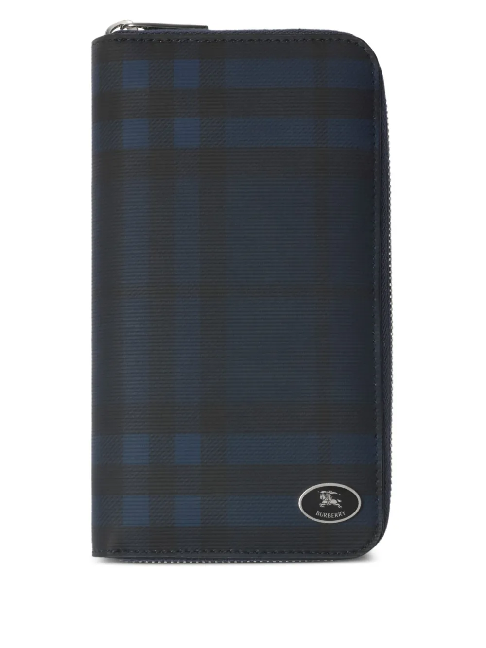 Burberry check-pattern zip-closure wallet | Blue | Image 1