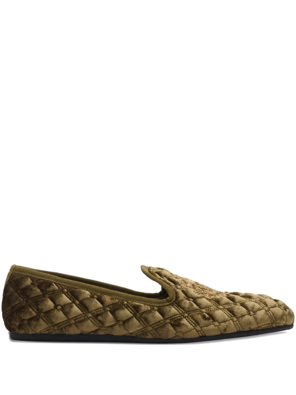 Burberry quilted velvet slippers Beige