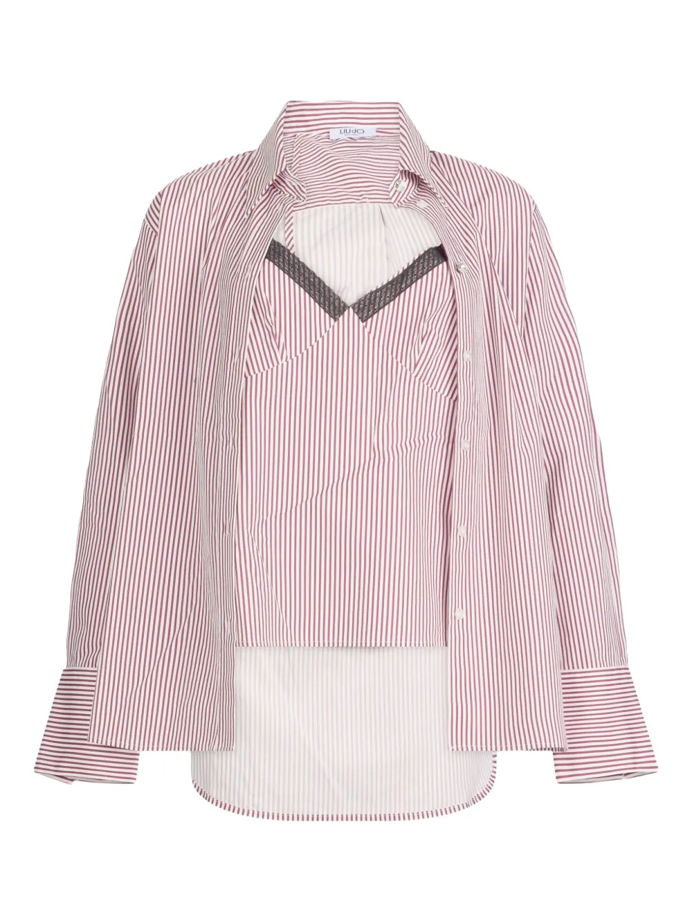 LIU JO camisa con rayas estampadas | rosado | Image 1
