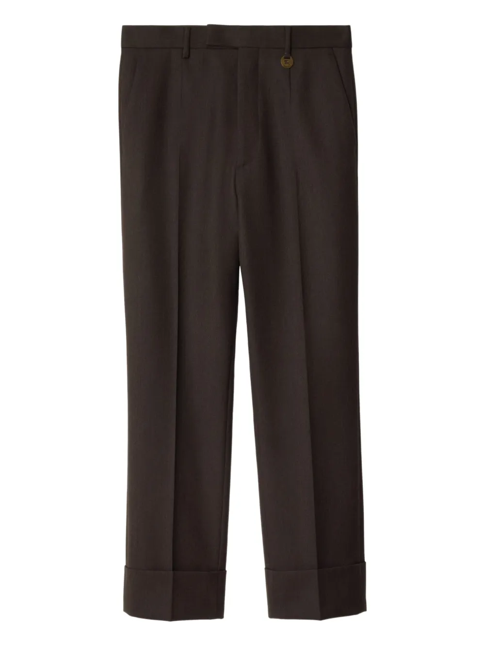 Burberry Broek met omgeslagen pijpen Bruin