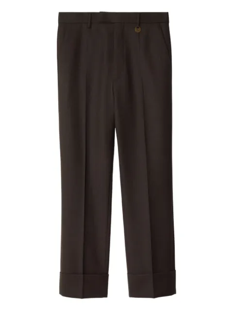 Burberry turn-up wool trousers