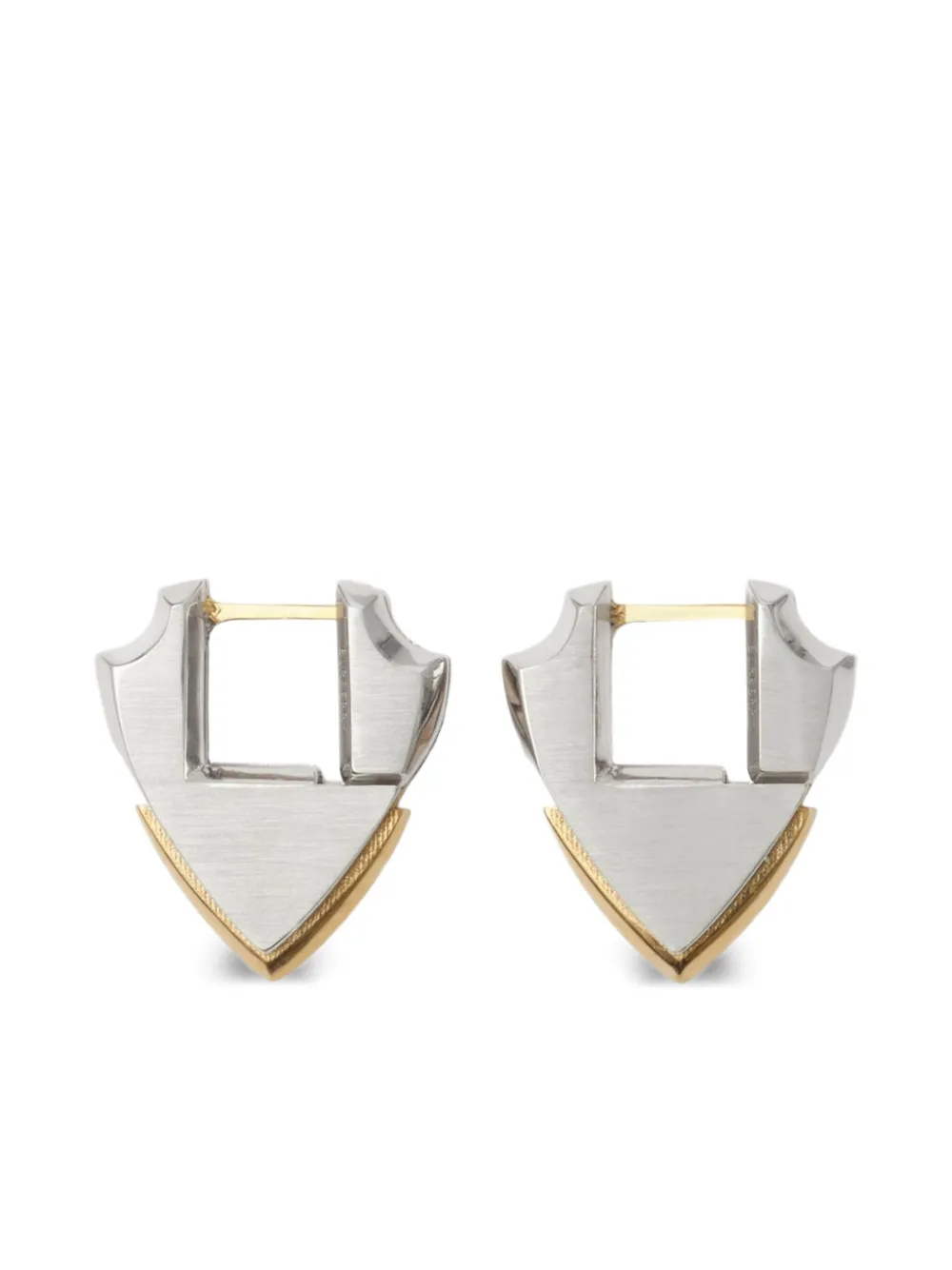 Burberry shield-shaped earrings - Silver