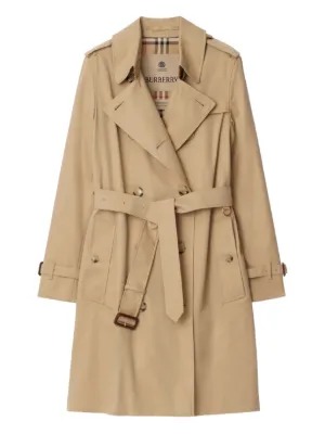 Burberry チェック トレンチコート | ニュートラル | FARFETCH JP