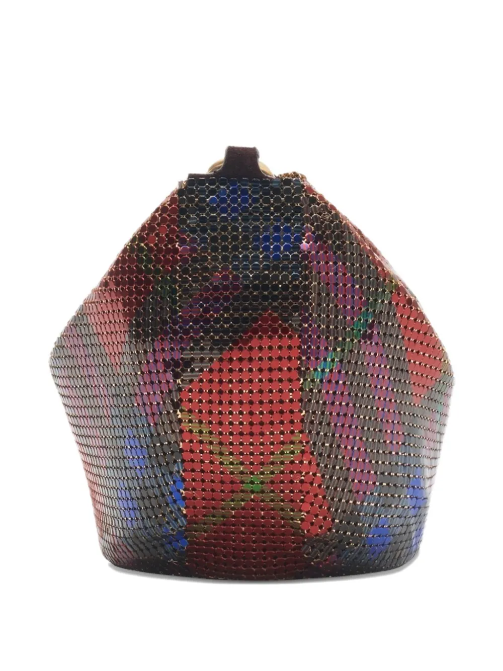 Burberry check-print chainmail mini bag Rood