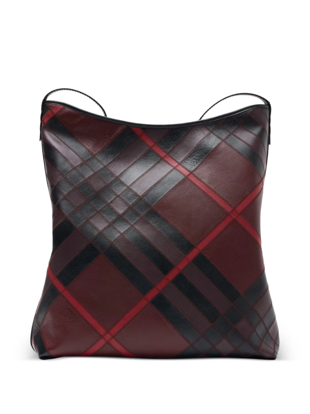 Burberry Geruite schoudertas - Rood