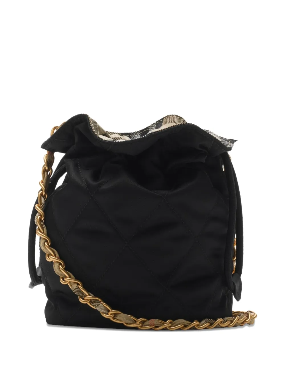 Burberry Horseshoe quilted chain-strap mini bag Zwart