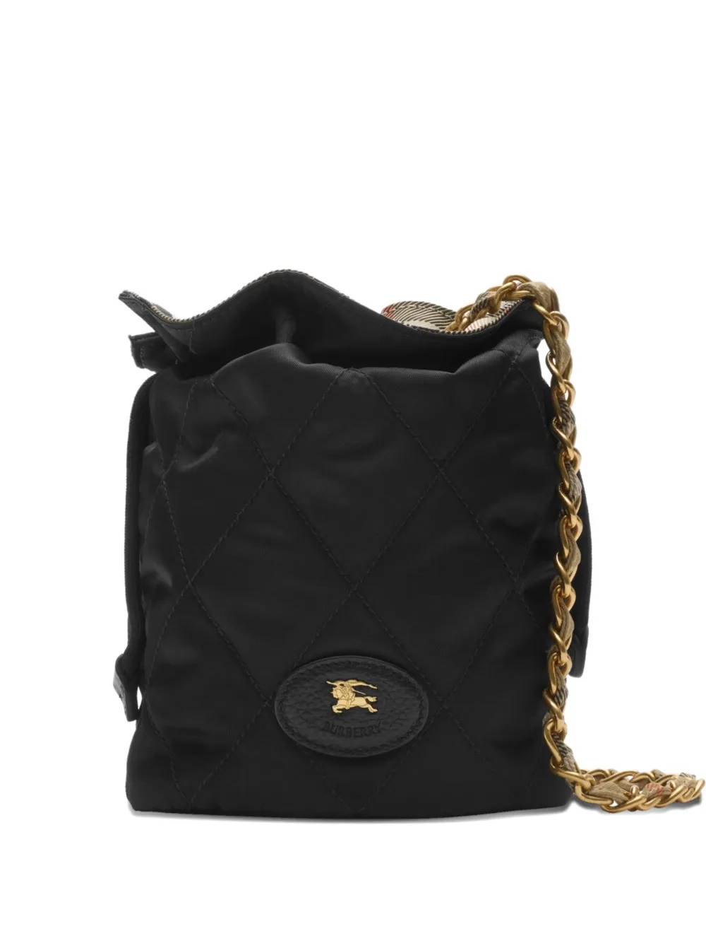 Burberry Horseshoe quilted chain-strap mini bag Zwart