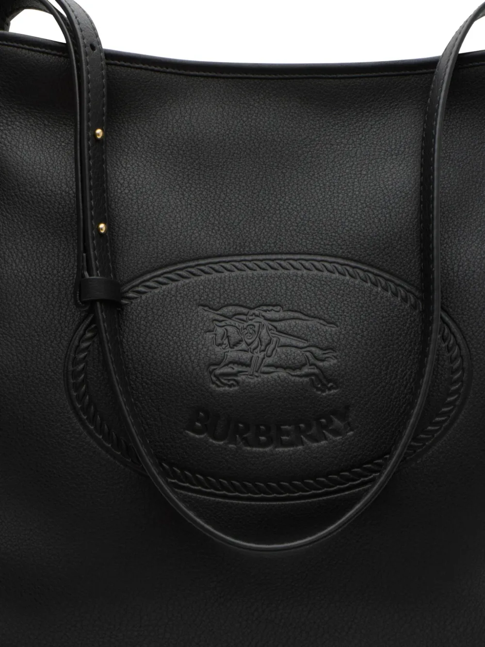 Burberry small Highlands leather shoulder bag Zwart