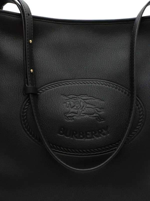 Burberry Small Highlands Leather Shoulder Bag | Black | FARFETCH