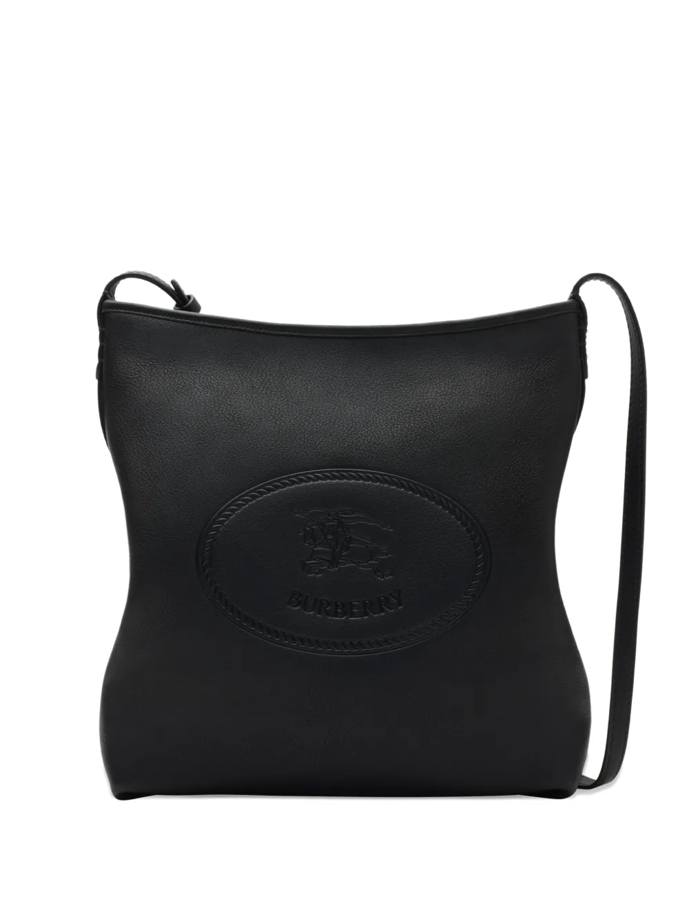Burberry small Highlands leather shoulder bag Zwart