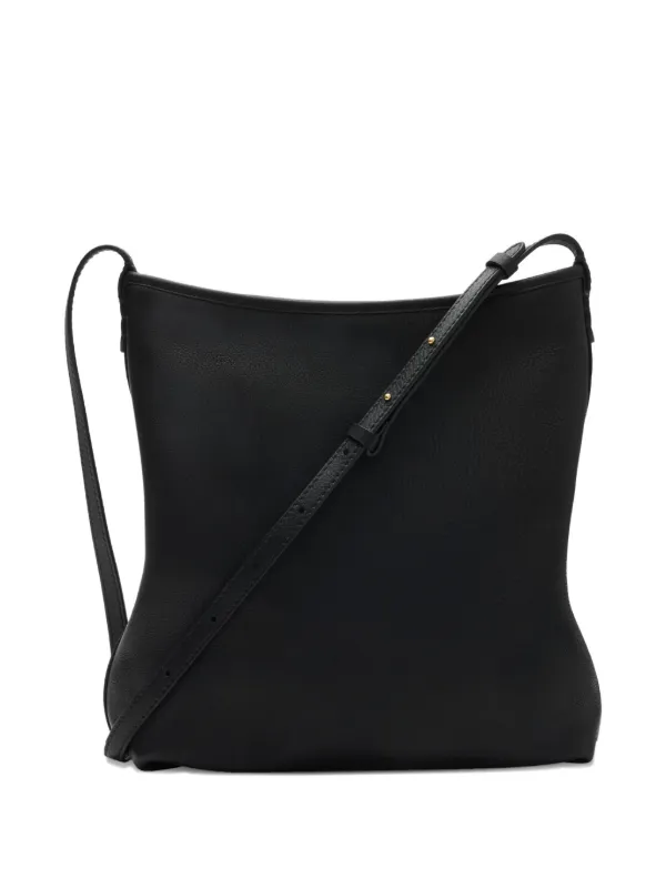 Burberry Small Highlands Leather Shoulder Bag | Black | FARFETCH