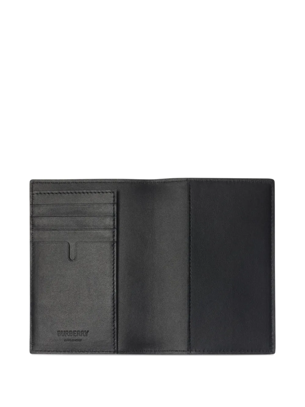 Burberry Equestrian Knight Passport Holder In Black