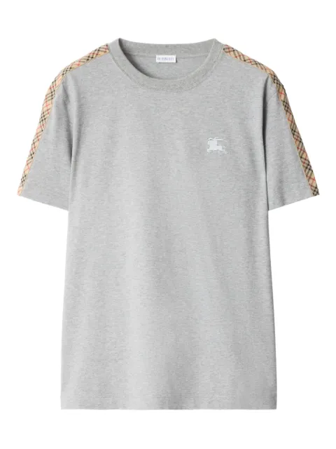 Burberry Equestrian Knight check-trim T-shirt
