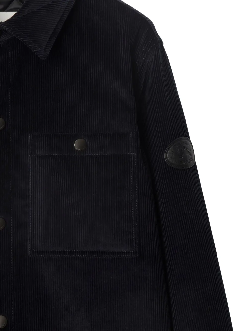 Burberry Ribfluwelen jack met stempel Blauw