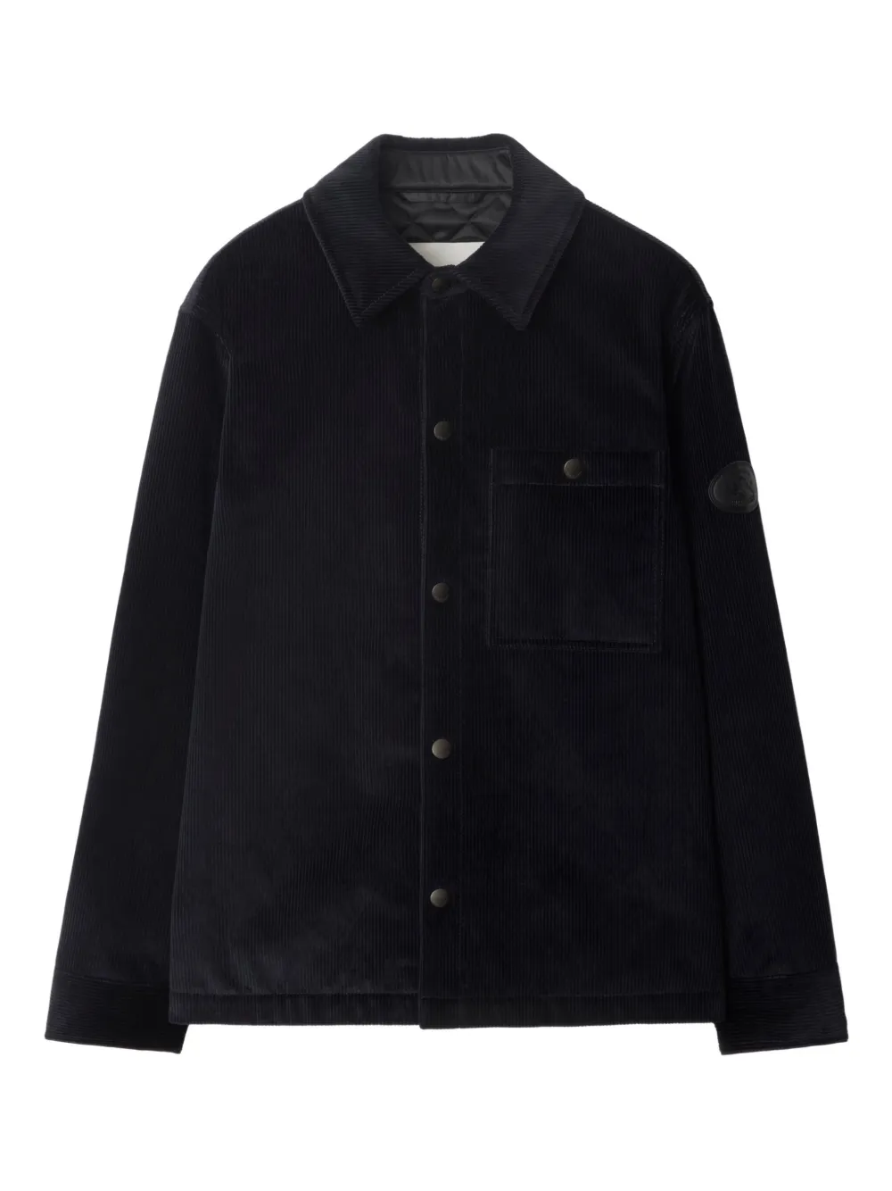Burberry Ribfluwelen jack met stempel Blauw