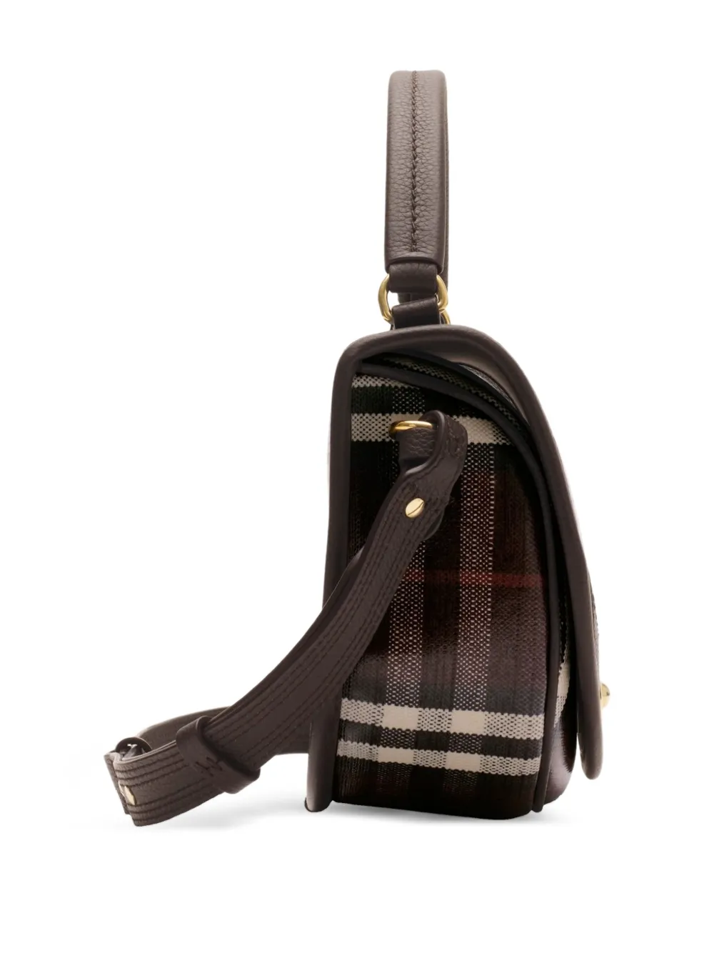 Burberry Highlands leren crossbodytas Bruin