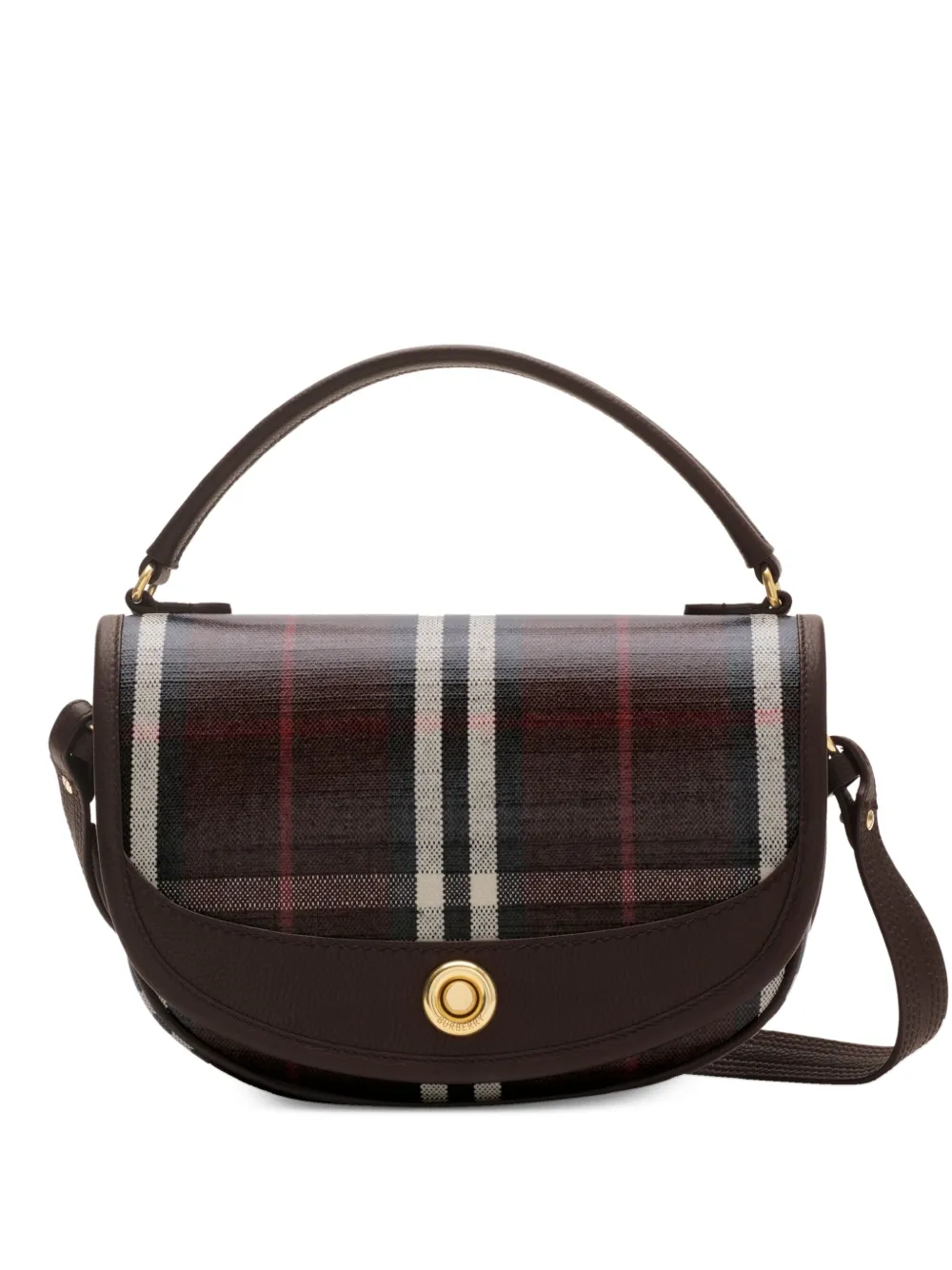 Burberry Highlands leren crossbodytas Bruin