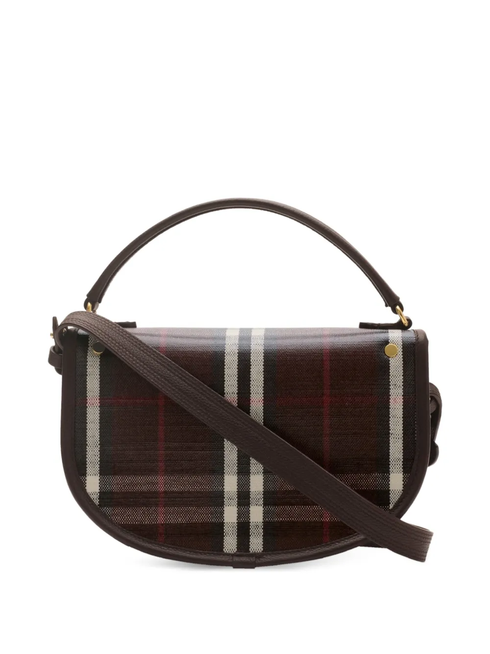 Burberry Highlands leren crossbodytas Bruin