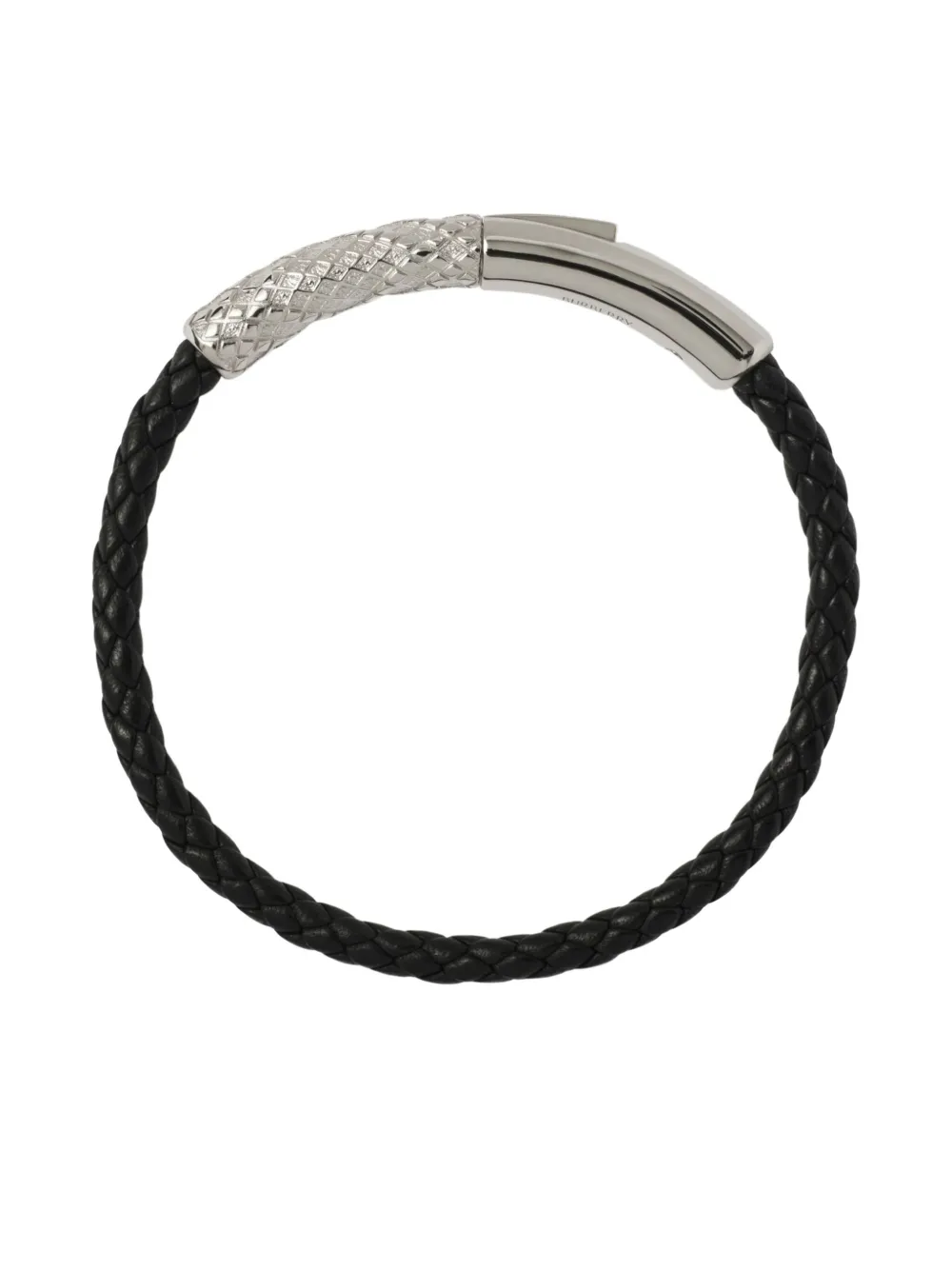 Burberry Lederarmband mit Check | Schwarz | Image 1