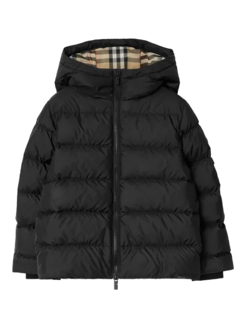 Burberry Kids hooded puffer jacket