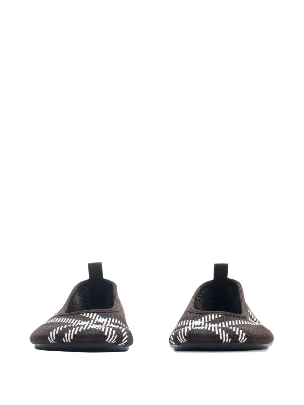 Burberry check knitted ballet flats - Zwart