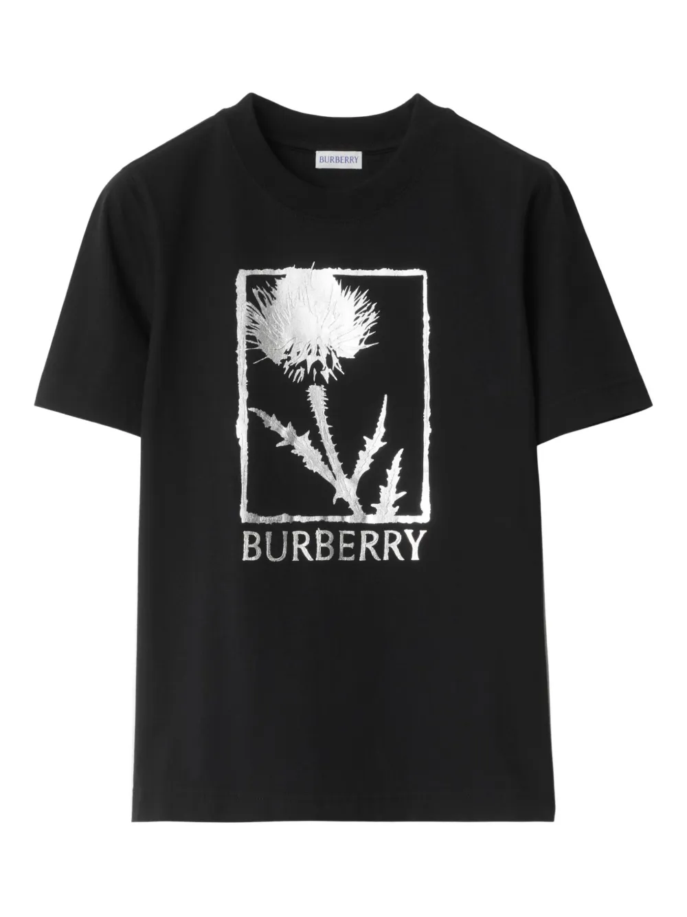 Burberry T-shirt met print en ronde hals Zwart