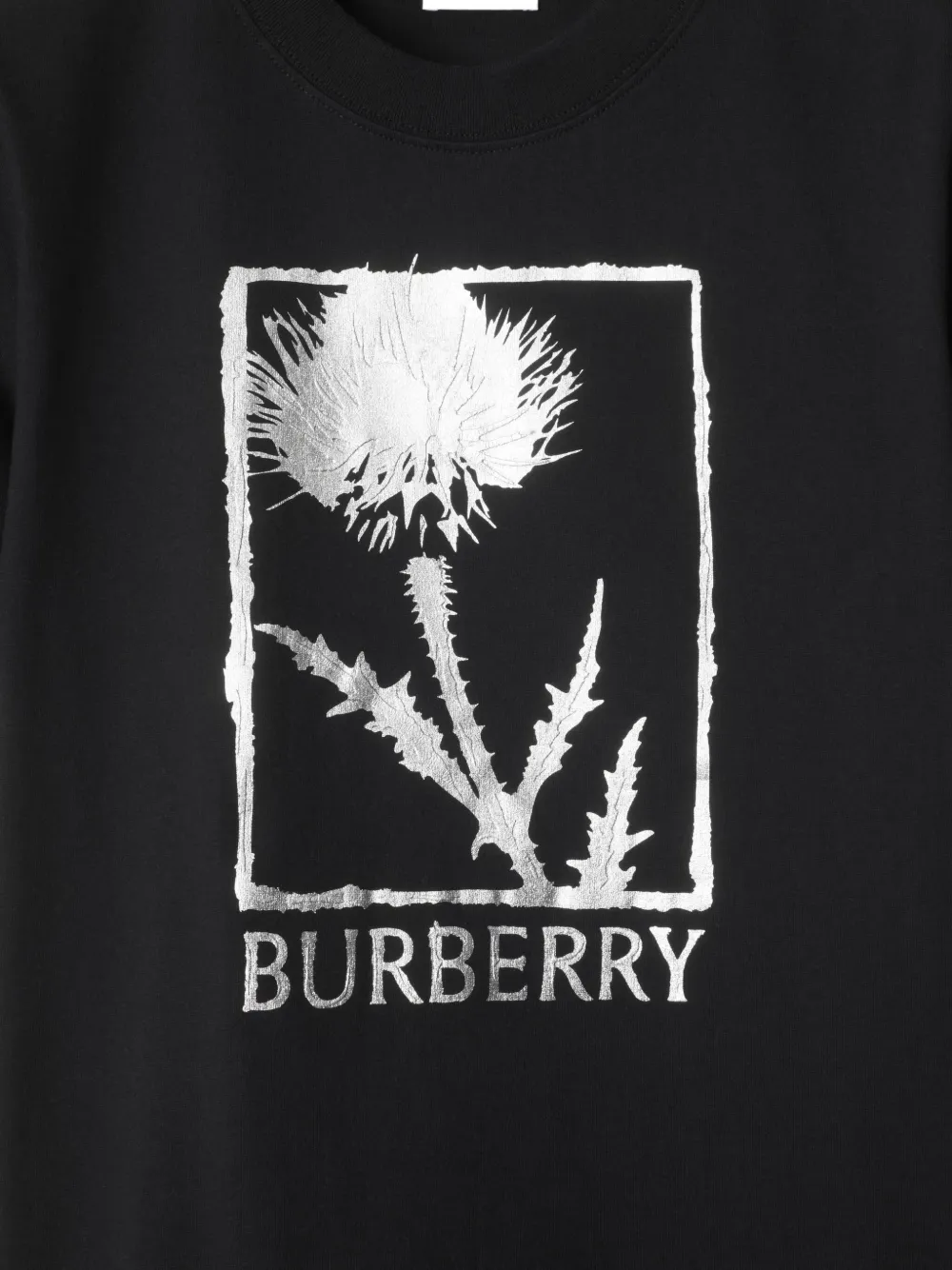 Burberry T-shirt met print en ronde hals Zwart
