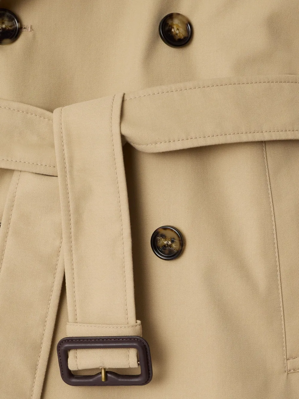 Burberry Belted Double-breasted Jacket In Brown