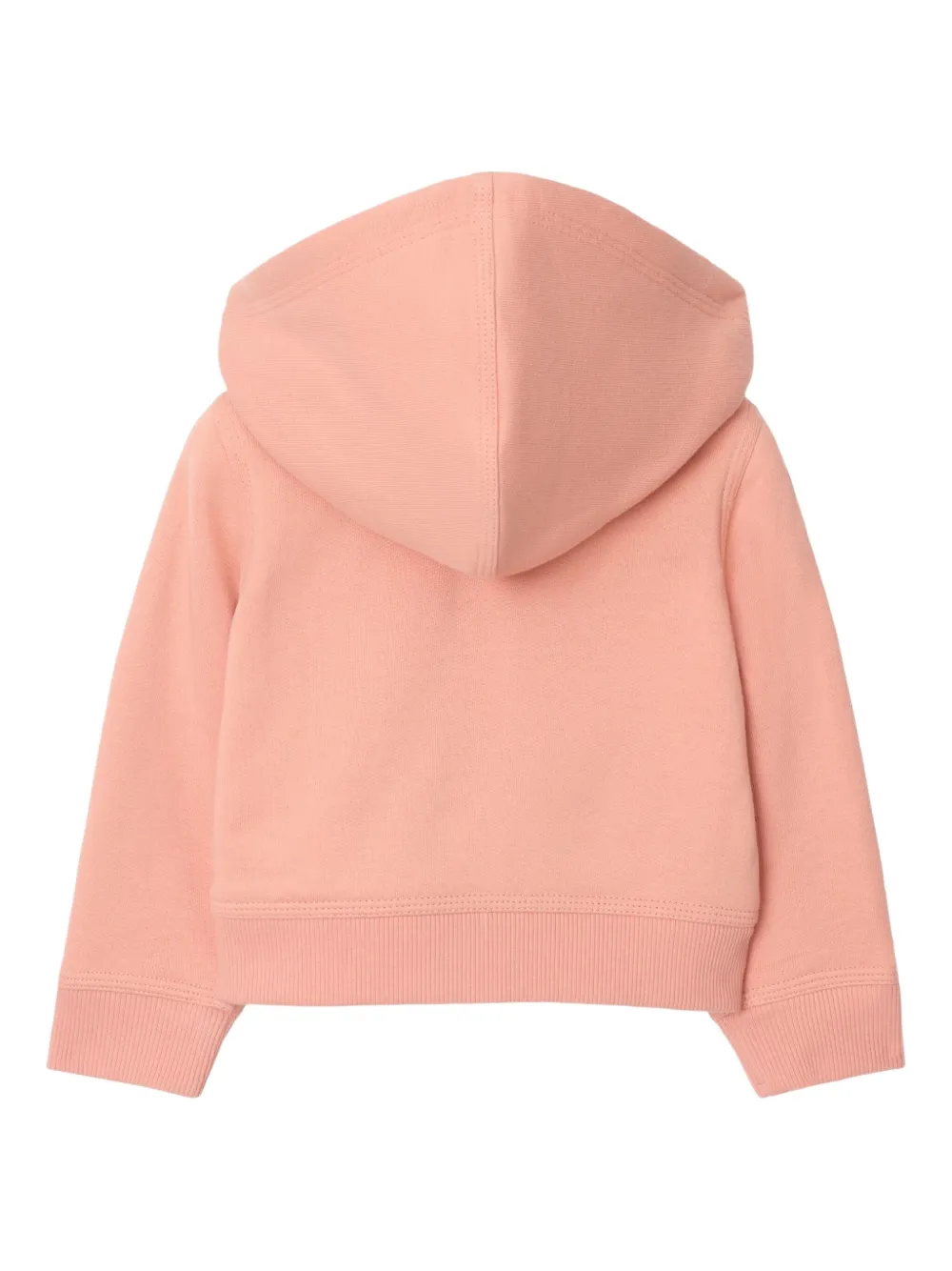 Burberry Kids Hoodie met rits en geruite afwerking Roze