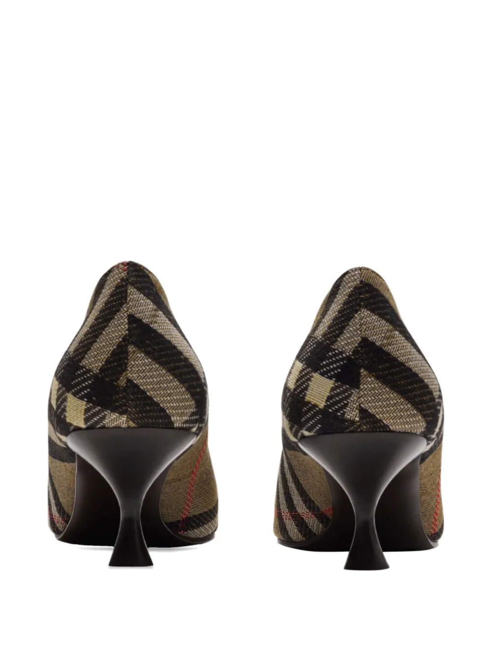 Burberry Check Dame Pumps Mit Spitzer Kappe 55mm In Brown