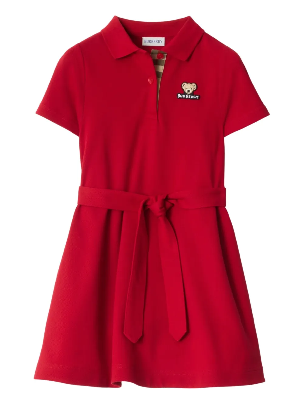 Burberry Kids Thomas Bear polojurk met patch Rood