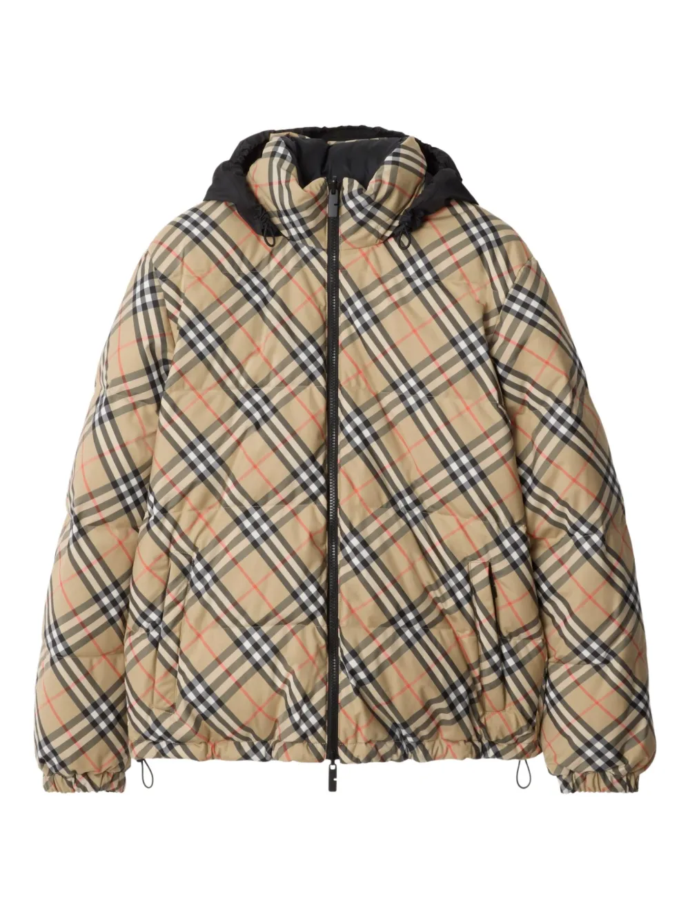 Burberry reversible check puffer jacket Beige