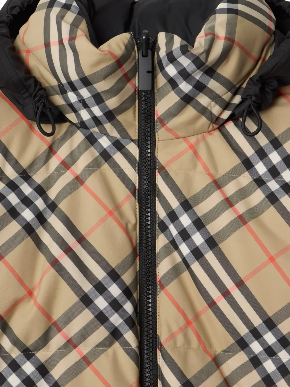 Burberry Omkeerbaar geruit donsjack Beige
