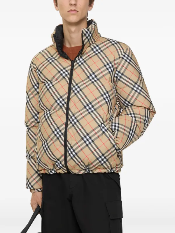 Burberry Jaqueta Xadrez Matelassê Dupla Face | Neutro | FARFETCH BR