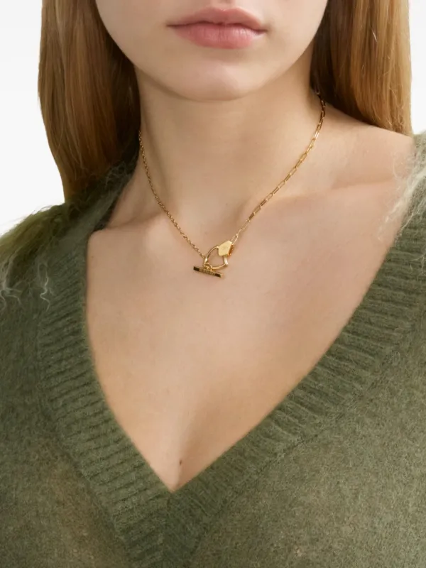Burberry Shield Chain Necklace | Gold | FARFETCH