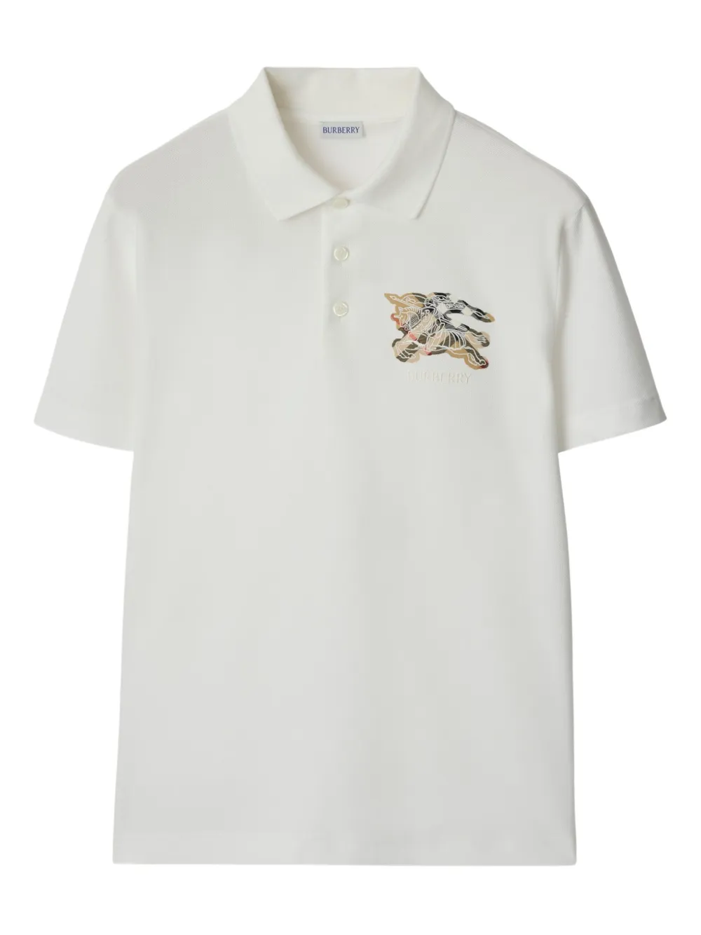 Burberry Equestrian Knight-check polo shirt Wit