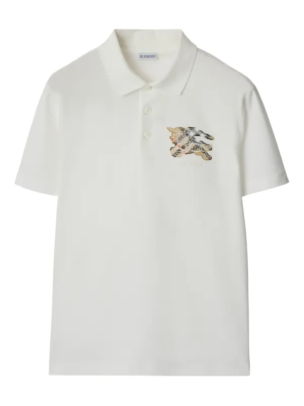 BURBERRY ポロシャツ ホワイト 新品 Burberry エクストリアンナイト チェック ポロシャツ | ホワイト