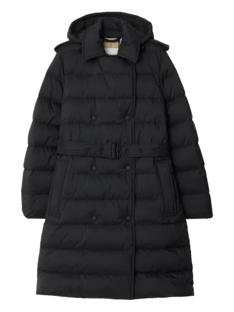 Burberry double-breasted belted puffer coat