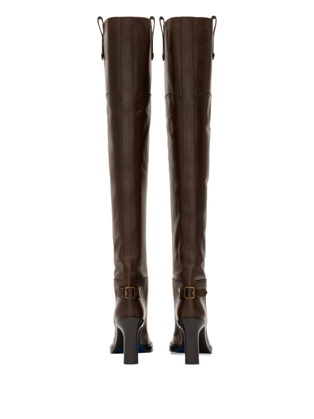 Burberry 85 mm Cavalier kalfsleren overknee laarzen Bruin