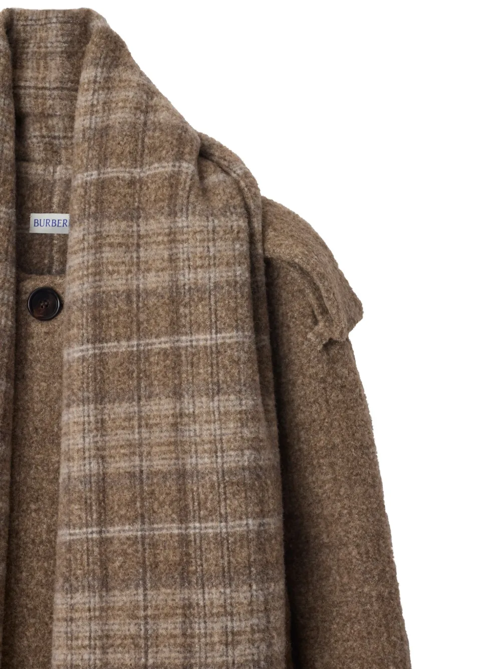 Burberry Jack met afneembare sjaal en epauletten Bruin