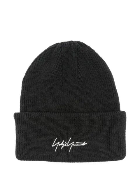 Y-3 signature-embroidered beanie