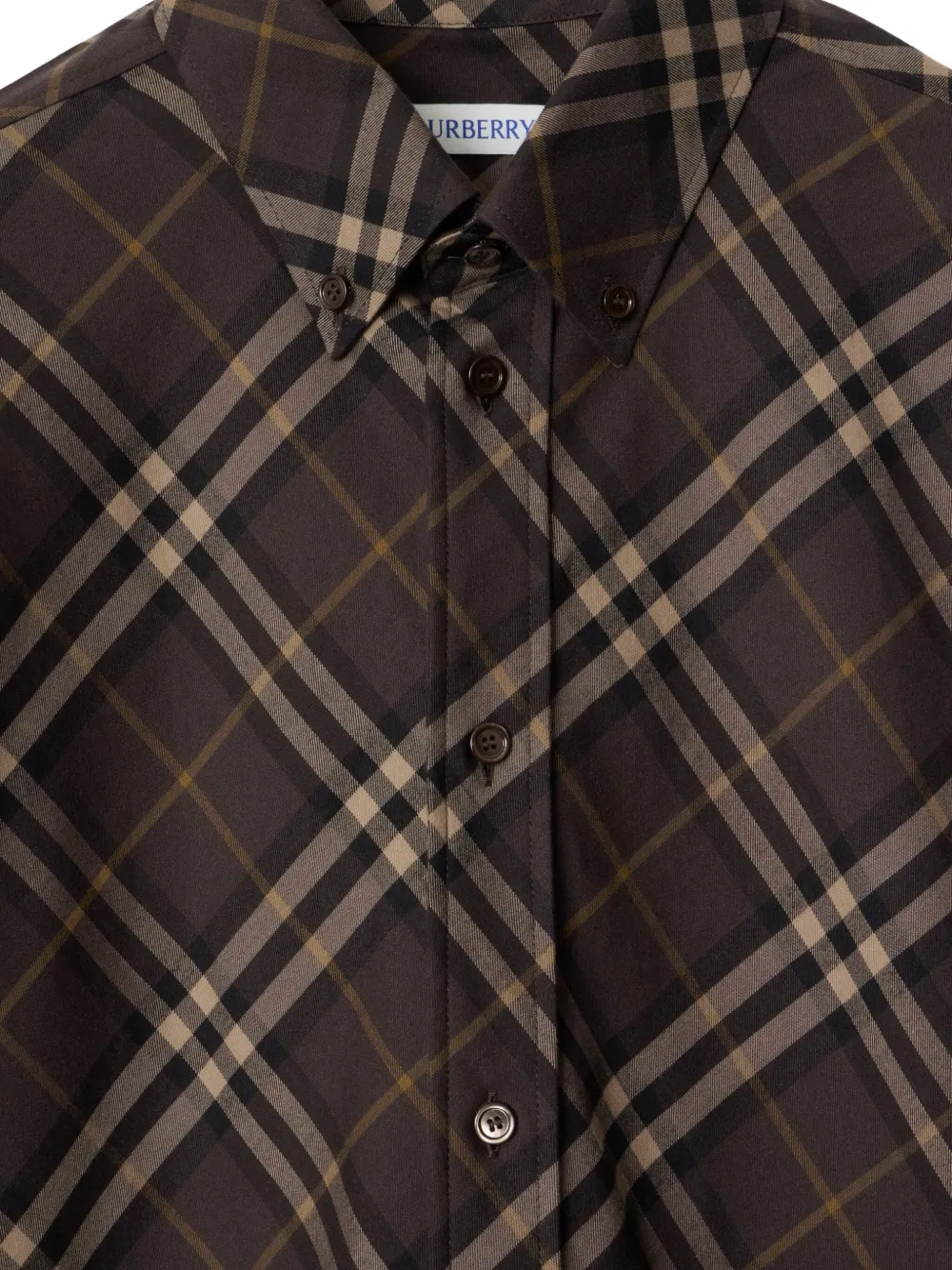 Burberry Ruimvallend katoenen overhemd Bruin