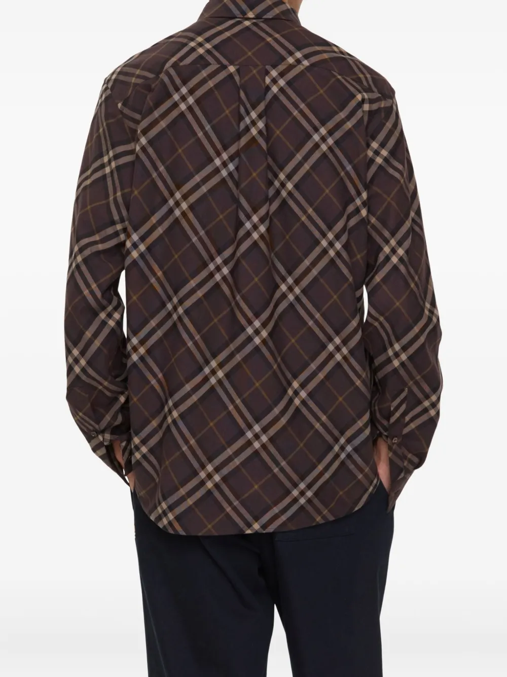 Burberry Ruimvallend katoenen overhemd Bruin