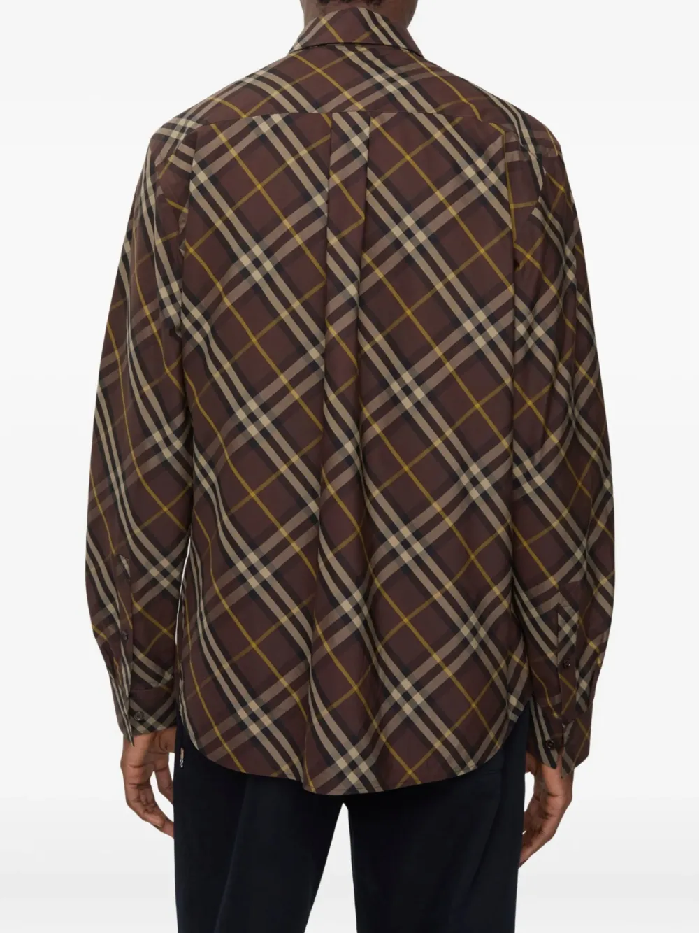 Burberry Ruimvallend katoenen overhemd Bruin