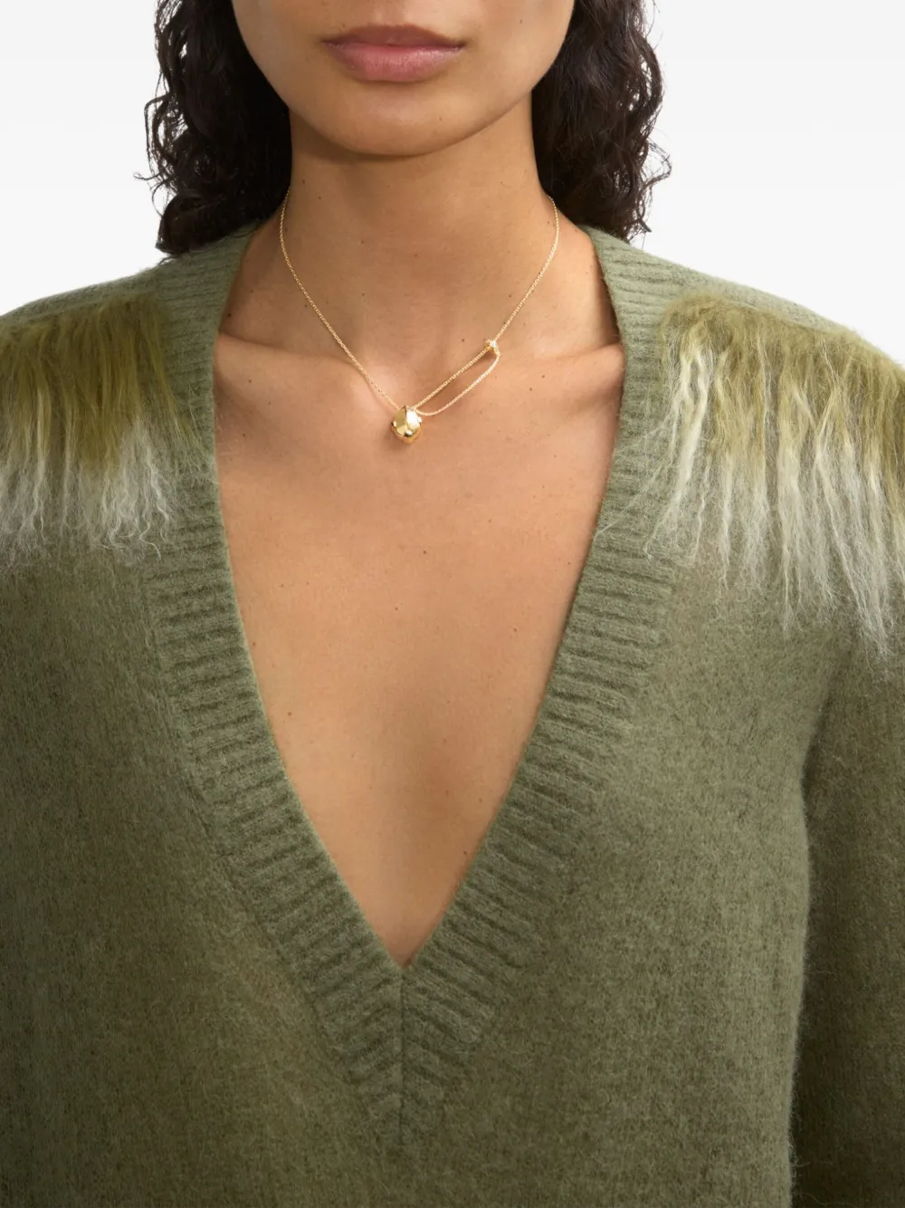 Burberry Shield halsketting met onyx hanger - Goud