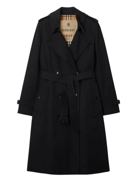 Burberry gabardina con doble botonadura y cinturón