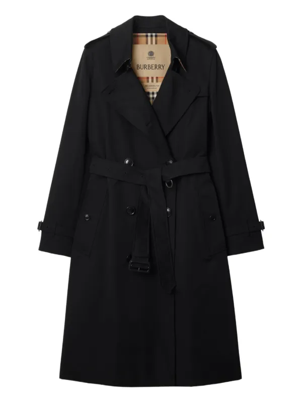 Burberry ダブルブレスト トレンチコート | ブラック | FARFETCH JP