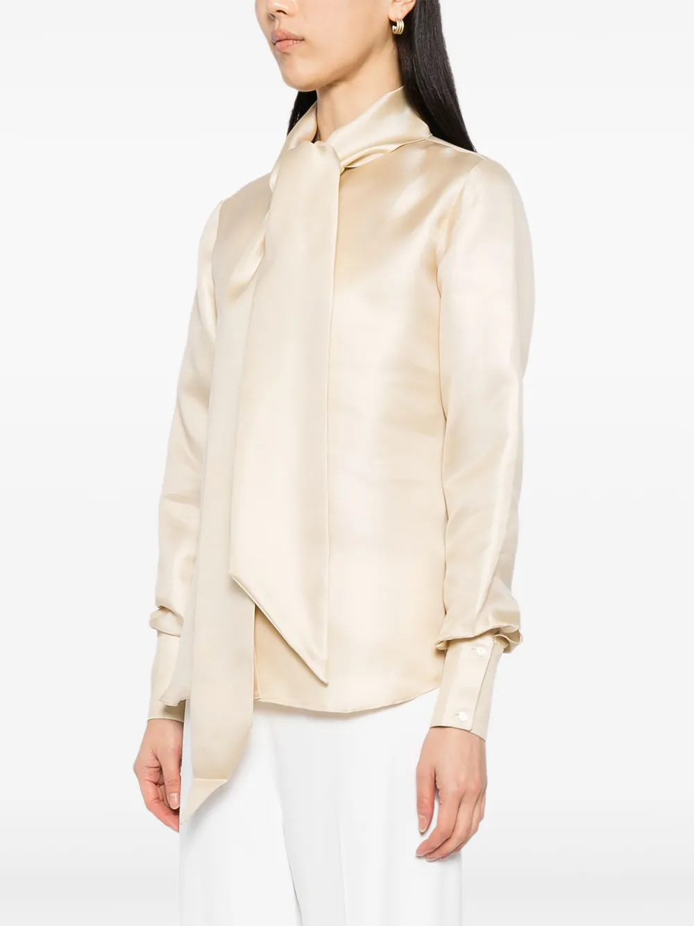 Martin Grant Silk Shirt In Neutral